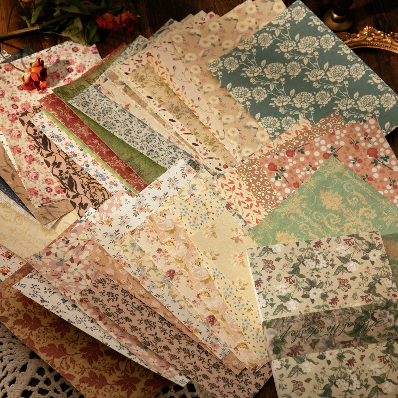 Ink Blotter Paper - Papier à motifs floraux Vintage INS,