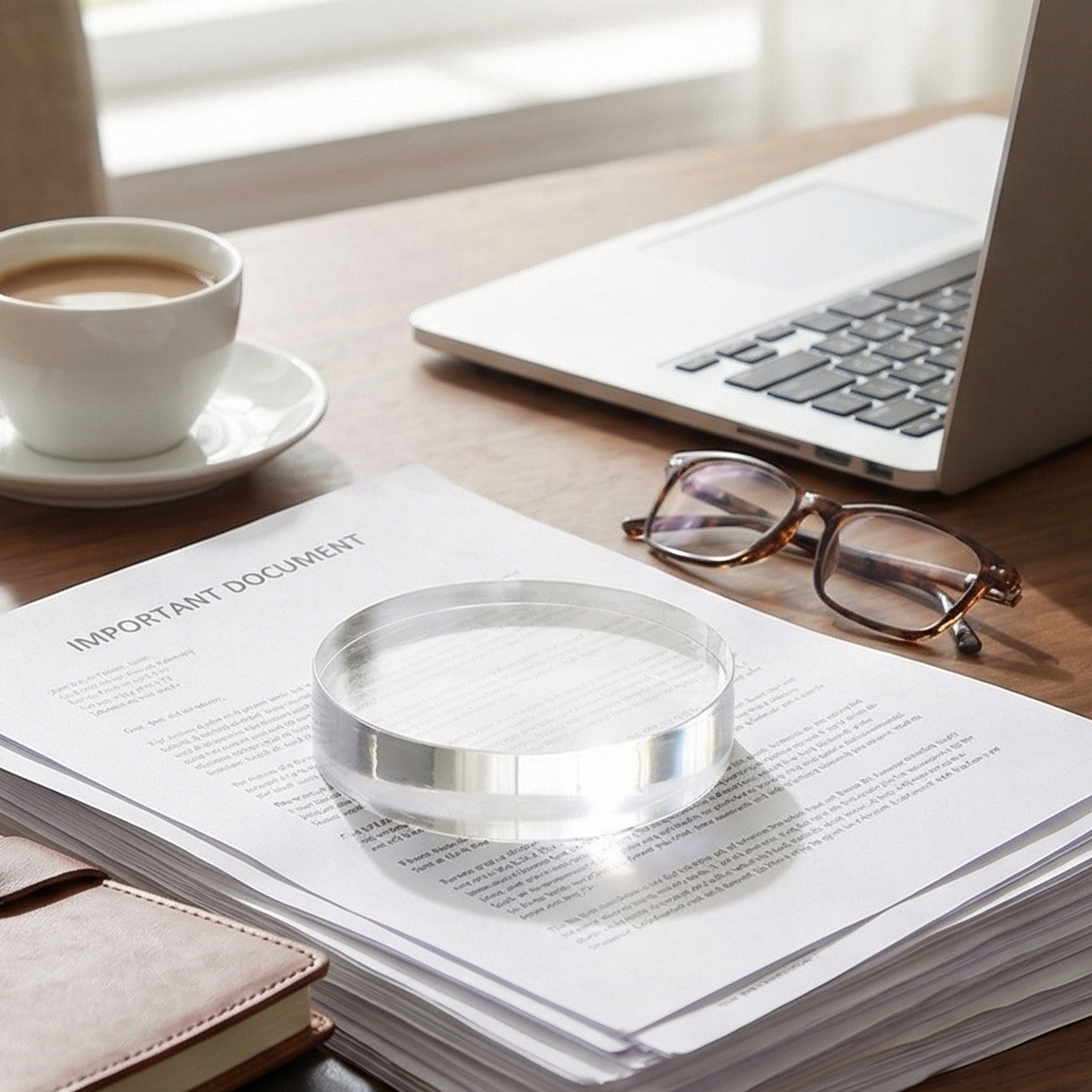 Presse-papier rond en cristal  - Paper Weight Crystal avis et prix